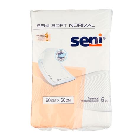 Пеленки впитывающие Seni Soft Normal 90х60см 5 шт. купить в СПб, цена