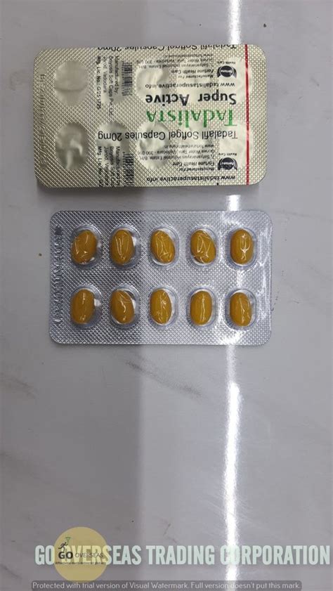 Tadalista Super Active Tadalafil Softgel Mg Capsule At Rs