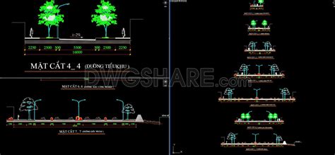 detailed autocad drawings  road section