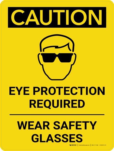 Wear Safety Glasses Sign