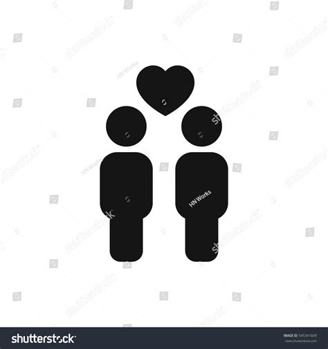 Gay Couple Icon Illustration Isolated Vector Stock Vector Royalty Free Shutterstock