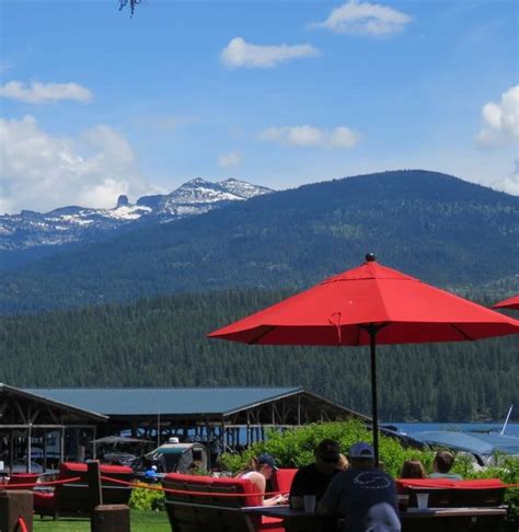 Elkins Resort Priest Lake Idaho Patio Umbrella Resort Patio