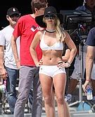Britney Spears Shows Cameltoe In White Bikini HQ Celebrity
