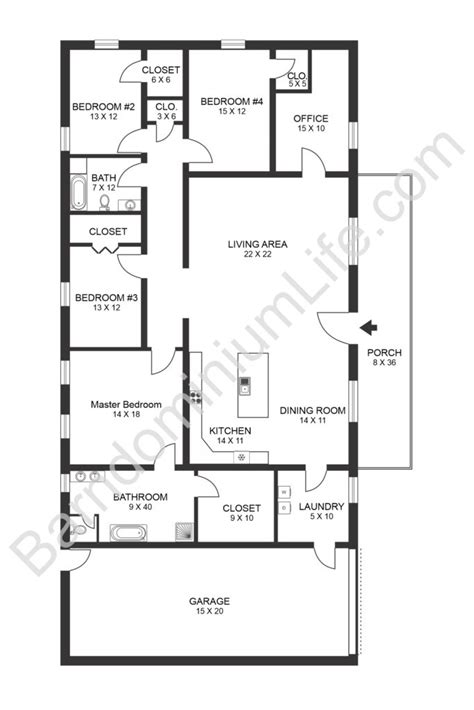The Seven Best 4 Bedroom Barndominium Floor Plans With Pictures
