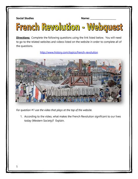 French Revolution And Napoleon Reteaching Activity Key 1