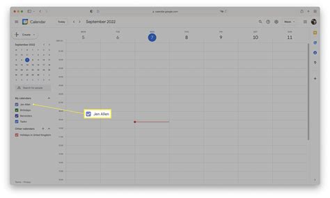 how to share a google calendar with another person