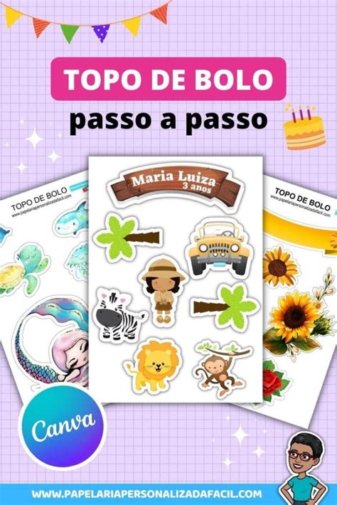 Como Fazer Topo De Bolo No Canva Papelaria Personalizada Fácil