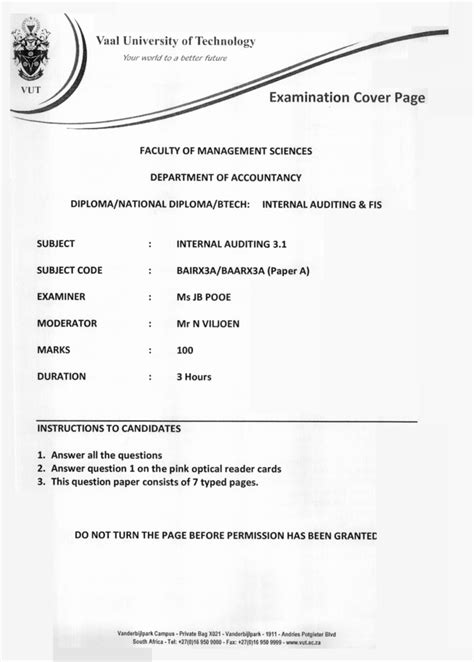 Vaal University Brochures For 2015 5