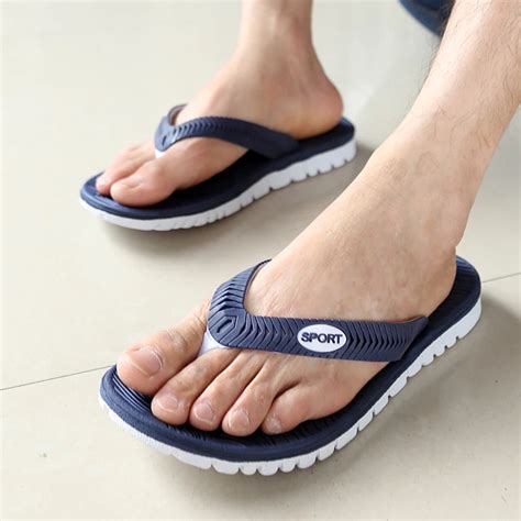 PINSV New 2017 Summer Men Sandals Beach Flip Flops Waterproof Beach ...