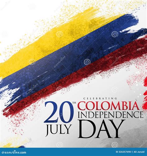 Colombia Independence Day 20 July Illustration. Stock Illustration