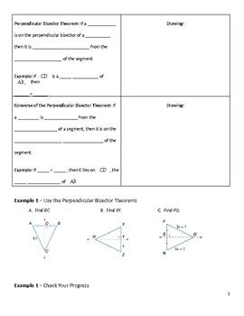 Geometry Guided Notes 5 1 Bisectors Of Triangles By Heather Conley