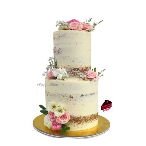 Naked Cake Con Flores Naturales HAPPY DESSERT