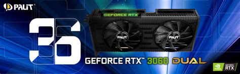Palit GeForce RTX 3060 Dual 12GB GDDR6 Graphics Card, 3584 Core, 1320 ...