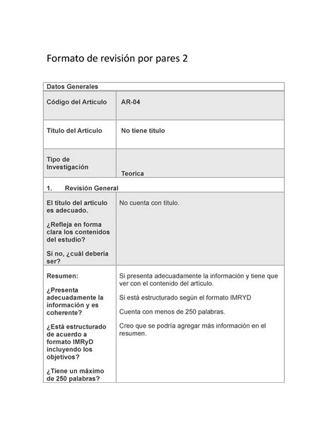 Formato de revisión por pares Formato de revisión por pares 2 Datos