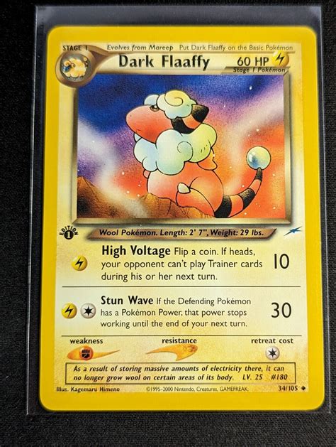 Pokémon Tcg Dark Flaaffy 2002 Neo Destiny 1st Edition Uncommon 34105