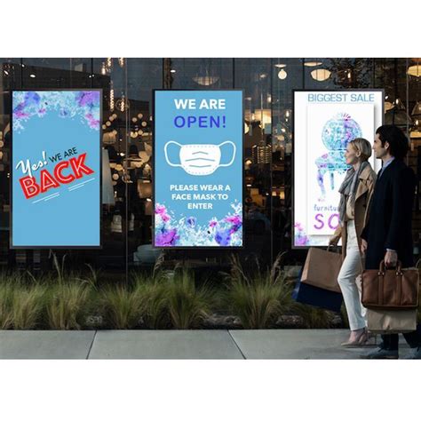 Double Sided Window Digital Signage Display High Brightness Screens For