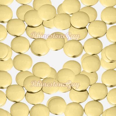 Round Hot Fix Nailhead Gold Rhinestone Guy