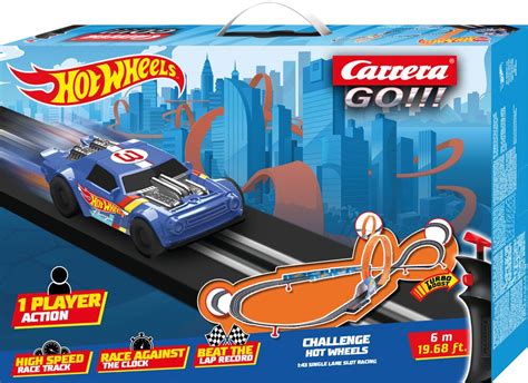 Carrera Go Hot Wheels Challenge Single Track Timed Slot Race Set One Player