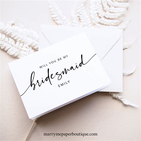 Will You Be My Bridesmaid Card Template - Ccalcalanorte.com