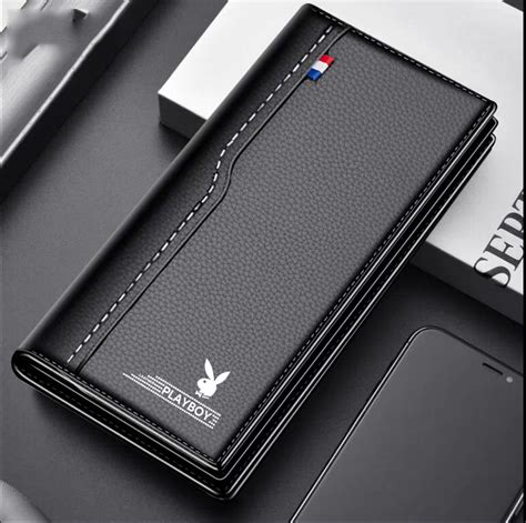 Playboy Wallet Leather Texture Mens Wallet Short Wallet Card Holder