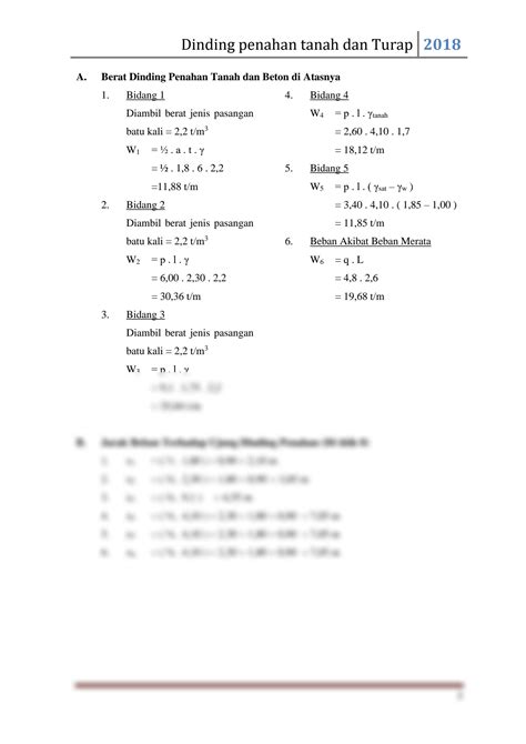 Solution Contoh Soal Dinding Penahan Tanah Turap Studypool