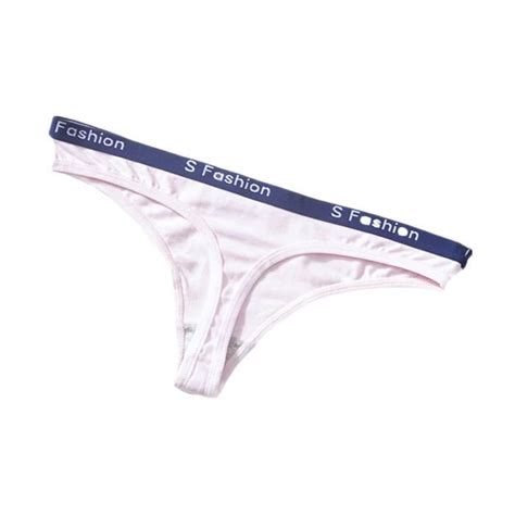 Tanga Sexy Femmes String Culotte Lettre De Mode G String Slips Lingerie Slips M XL Y Rose