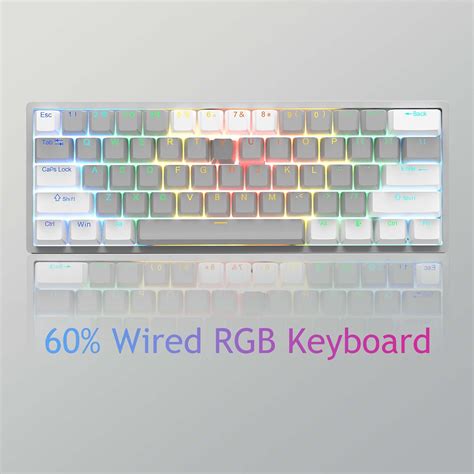 Aula F Type C Wired Hot Swappable Keys Rgb Mechanical Keyboard Black Grey Tea Shaft