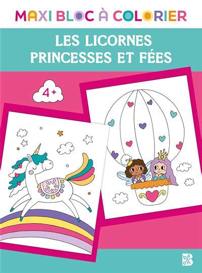 Maxi Bloc Colorier Princesses Et F Es Licornes Broch