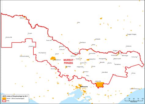 Murray Vic Primary Health Network Phn Map Socioeconomic