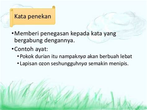 Tiga Contoh Ayat Kata Pascakata