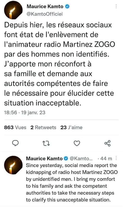 Maurice Kamto Soutient La Famille De Martinez Zogo