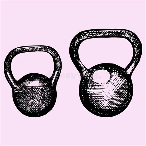 Вес гантели эскиза иллюстрация вектора. иллюстрации насчитывающей ...