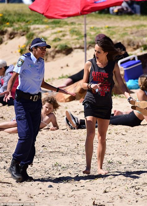 Pia Miller Put On A Busty Display In Revealing Patterned Bikini While Filming Home And Away