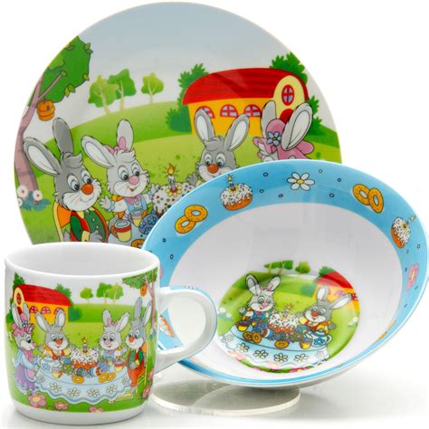 Набор детской посуды Loraine "Зайчики" 3 пр. — купить в интернет ...