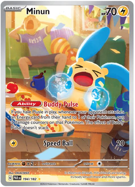 Minun Paradox Rift Pokemon Card