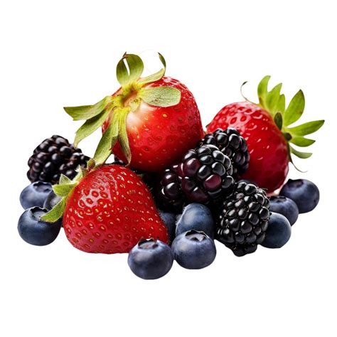Ai Generated Assorted Fresh Berries On Transparent Background 35906679 Png
