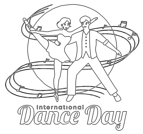 Dance Day Coloring Pages Coloringlib