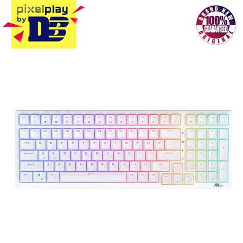 Royal Kludge Rk Tri Mode Rgb Keys Hot Swappable Mechanical Keyboard White Brown Switch