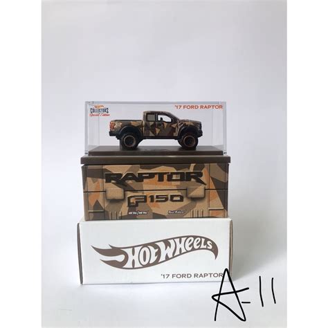 Hot Wheels 17 Ford Raptor Camo RLC Shopee Malaysia