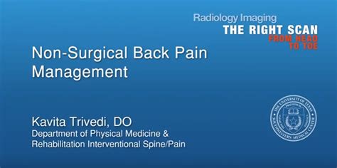 Learn About Non Surgical Treatment Of Lower Back Pain UTSW Radiology