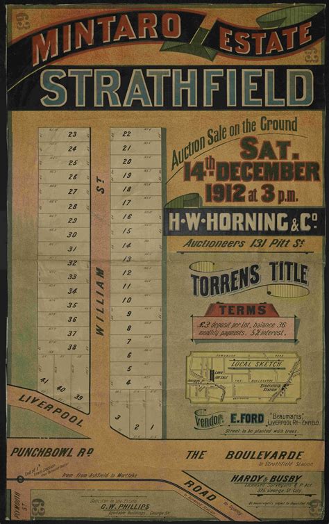 Mintaro Estate, 1912 Strathfield Council