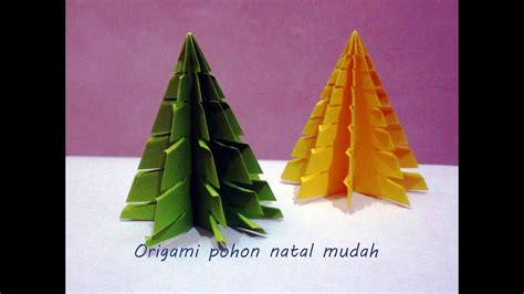 Tutorial Cara Melipat Origami Pohon Natal Mudah YouTube