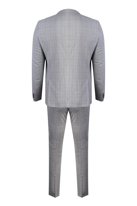 Костюм мужской HUGO, цвет Серебристый, состав 56% шерсть 41% полиэстер ...