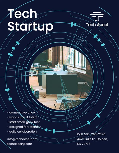Free Tech Startup Flyer Template To Edit Online
