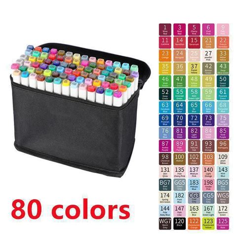 Купити 60/80/120 Кольорові маркери Манга Ескізні маркери Подвійний ...