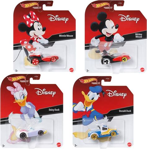 Amazon Hot Wheels Disney Character Cars Pack Featuring Mickey Mouse Minnie Mouse