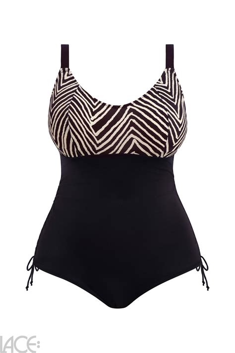 Elomi Swim Fiji Falls Badpak Zonder Beugel G L Cup Black Lace Lingerie Nl