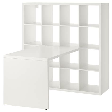 KALLAX desk combination, white, 147x154x147 cm - IKEA Austria