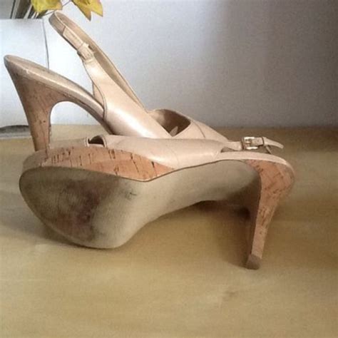 Guess Shoes Guess Nude Open Toe Heel Strap Cork Bottom Hee Poshmark
