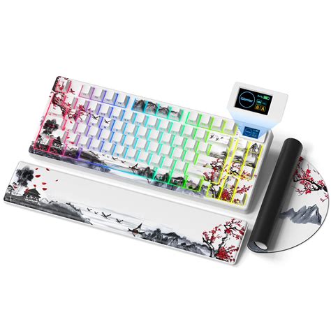 Womier Teclado Mec Nico Sk Pro Red Plum Hot Swap Modos Junta Inal Mbrica Rgb